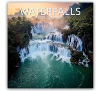 Waterfalls Calendar 2026 Calendar 16 Month Family Square Wall 2026 UK | Planner with Large Grid for Home or Office Organisation
