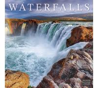 Waterfalls 2026 Calendar | Square Wall Calendar | Travel & Nature Gift | Plastic Free Packaging | by Avonside Publishing