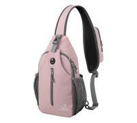 Waterfly Cross Chest Backpack Shoulder Bag for Cycling Hiking Casual Men and Women, pink