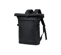 Waterfly Roll Top Backpack Rucksack: 18L Bagpack Water Resistant Daypack for Men Women Rolltop Laptop Daysack with Multiple Compartments for School Commuting Travel, Black