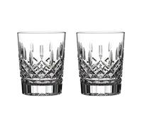 Waterford Crystal Lismore Double Old Fashioned Cut Glass Tumblers Set of 2 A