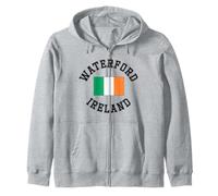 Waterford Ireland Irish Flag Suitable for Kids Men Women Zip Hoodie