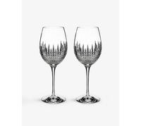 Waterford Lismore Diamond Essence Crystal Goblets Set of Two