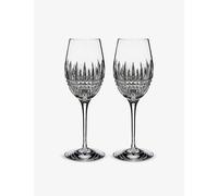 Waterford Lismore Diamond Essence Crystal Wine Glasses Set of Two