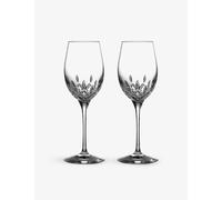 Waterford Lismore Essence Crystal White Wine Glasses Set of Two