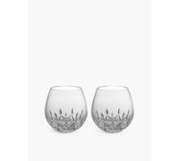 Waterford Lismore Essence Stemless Red Wine Glasses Set of Two