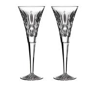 Waterford Lismore Toasting Crystal Flutes, 2 Count (Pack of 1), Clear