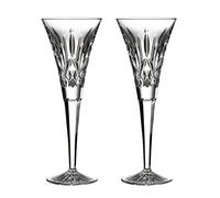 Waterford Lismore Toasting Crystal Flutes, 2 Count (Pack of 1), Clear