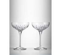 Waterford Set of 2 Lismore Essence Coupe Glasses Clear
