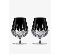 Waterford Waterford Lismore Black Brandy Crystal Glasses Set Of Two