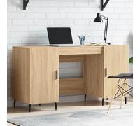 waterford wooden computer desk with 2 doors in sonoma oak
