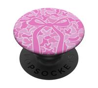 Waterfowl Hunting Duck Camo Aesthetic Cute Light Pink Bow PopSockets Adhesive PopGrip