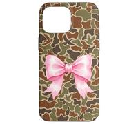Waterfowl Hunting Duck Camo Aesthetic Cute Pink Bow Case for iPhone 16 Pro Max