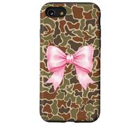 Waterfowl Hunting Duck Camo Aesthetic Cute Pink Bow Case for iPhone SE (2020) / 7/8