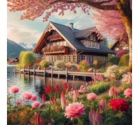 Waterfront Homes 70 Piece Jigsaw Puzzles for Adults and Kids, Impossible Puzzle, Jigsaws 70 pieces for adults Gifts, Difficult jigsaw puzzles for The Whole Family