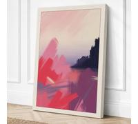 Waterfront Reflections Modern Canvas Wall Art Print 18x12 Inch (46 x 30 cm)