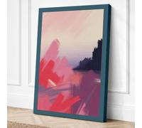 Waterfront Reflections Modern Canvas Wall Art Print 30x20 Inch (76 x 51 cm)
