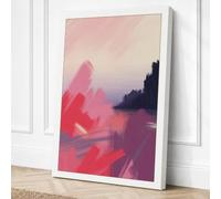 Waterfront Reflections Modern Canvas Wall Art Print 36x24 Inch (91 x 61 cm)