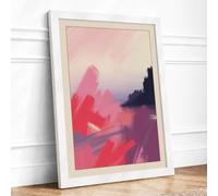 Waterfront Reflections Modern Framed Wall Art Print A3 (42×29.7cm) White,