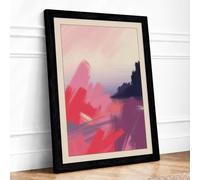Waterfront Reflections Modern Framed Wall Art Print A4 (29.7×21cm) Black,