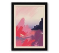Waterfront Reflections Modern Framed Wall Art Print A4 (29.7×21cm) Black, Wall Decor for Living Room, Bedroom, Office & Home, Ready to Hang, Art Gift