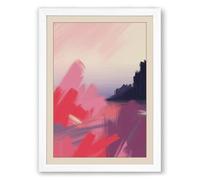 Waterfront Reflections Modern Framed Wall Art Print A4 (29.7×21cm) White, Wall Decor for Living Room, Bedroom, Office & Home, Ready to Hang, Art Gift