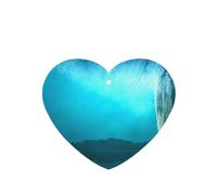 Waterfront Willow Pattern Car Air Fresheners 4 Pcs Heart Shape Hanging Aromatherapy Tablets Scented Fresheners For Bedroom Bathroom