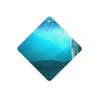 Waterfront Willow Pattern Car Air Fresheners 4 Pcs Square Hanging Aromatherapy Tablets Scented Fresheners For Bedroom Bathroom