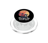 Watergate Bay Cornwall England Surfing Vintage Sunset Surfer PopSockets PopGrip for MagSafe