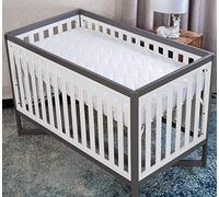 Waterguard Waterproof Crib Mattress pad, Premium Cotton top, Hypoallergenic, Quilted, Ultra Soft and Breathable, Baby Fitted Cribs Protectors (Portable Crib)