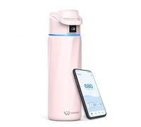 WaterH Boost Smart Water Bottle that Reminds You to Drink, BPA-Free Stainless Steel Vacuum Insulated Bottle, Wide Mouth Water Tracker Bottle with APP, Ideal for Mother's Day, Pink, 710ml