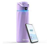 WaterH Boost Smart Water Bottle that Reminds You to Drink, BPA-Free Stainless Steel Vacuum Insulated Bottle, Wide Mouth Water Tracker Bottle with APP, Ideal for Mother's Day, Purple, 710ml