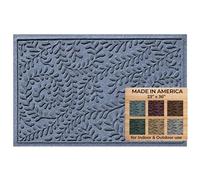 Bungalow Flooring Waterhog Door Mat, 2' x 3' Made in USA, Durable and Decorative Floor Covering, Skid Resistant, Indoor/Outdoor, Water-Trapping, Boxwood Collection, Bluestone