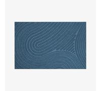 Waterhog Machine Washable Door Mat, Fingerprint Navy Blue 55 x 85 cm - Heavy Duty & Dirt Trapper Doormat, Non-Slip Rubber Backed Doormat, Easy-to-Clean Outdoor/Indoor Entrance Mat, Made in Europe