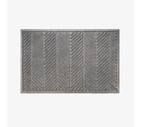 Waterhog Machine Washable Door Mat, Herringbone Grey 90 x 150 cm - Heavy Duty Dirt Trapper Entrance Mat, Non-Slip Rubber Backed, Indoor/Outdoor Use, Made in Europe