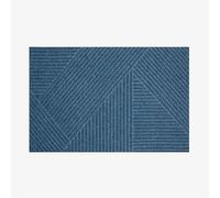 Waterhog Machine Washable Door Mat, Pyramid Navy Blue 55 x 85 cm - Heavy Duty & Dirt Trapper Doormat, Non-Slip Rubber Backed Doormat, Easy-to-Clean Outdoor/Indoor Entrance Mat, Made in Europe