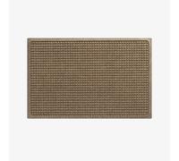 Waterhog Machine Washable Door Mat, Squares Camel 60 x 90 cm - Heavy Duty Dirt Trapper Entrance Mat, Non-Slip Rubber Backed, Indoor/Outdoor Use, Made in Europe