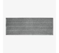 Waterhog Washable Hallway Runner Rug Herringbone Grey 55 x 150 cm
