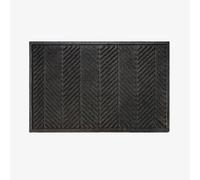 Waterhog Washable Indoor Outdoor Door Mat Herringbone Charcoal 60 x 90 cm