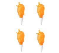 Watering Balls for Plants, 60 ml Bird Water Dispenser, Plants Watering Terracotta, Self-Watering Indoor Plants Clay Cone, Plant Watering Watering Cones for Holidays (Orange x 4)
