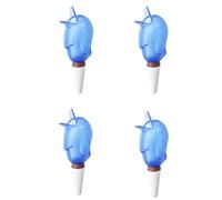 Watering Balls for Plants, 60 ml Bird Water Dispenser, Plants Watering Terracotta, Self-Watering Indoor Plants Clay Cone, Plant Watering Watering Cones for Holidays (Blue x 4)