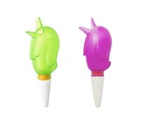 Watering Balls for Plants, 60 ml Bird Water Dispenser, Plants Watering Terracotta, Self-Watering Indoor Plants Clay Cone, Plant Watering Watering Cones for Holidays (Green + Purple)