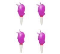 Watering Balls for Plants, 60 ml Bird Water Dispenser, Plants Watering Terracotta, Self-Watering Indoor Plants Clay Cone, Plant Watering Watering Cones for Holidays (Purple x 4)
