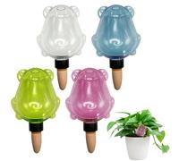 Watering Balls, Pack of 4 Frog Shape Water Dispenser Plants, Self-Watering Plants Watering Plastic + Ceramic, 375 ml Automatic Plant Watering Indoor Balcony Garden Plants (Pack of 4)