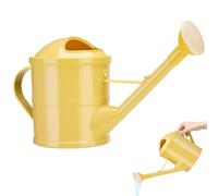 Watering Can 1.5L Plant Watering Can Plastic Long Spout with Handles & Removable Sprinkler Head for Garden Plant Flower Vegetable, Yellow