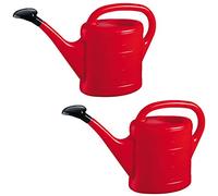 Green Wash Essential Indoor Outdoor Plastic Plant Watering Can - 5L - Red