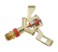 Watering Can Nozzle, 4-Point Alloy Double Spray Rocker Jet Irrigation Sprinkler, Uncontrollable Oscillating Pattern, Rust-Resistant, for Garden Lawn Flower Beds