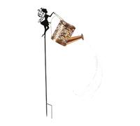 Watering Can Solar Lights Outdoor Garden, Large Retro Metal Lantern, Solar Out Garden Solar Lights Butterfly Waterproof,