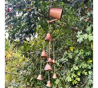 Watering Can Wind Chime Cast Iron Copper Antique Galvanised Outdoor Bells Decor 72cm
