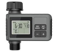 Watering Control Timer with Rain Delay and Manual Mode, Programmable Duration and Frequency Settings, Large LCD Screen for Easy Monitoring of Garden Irrigation (14mm)